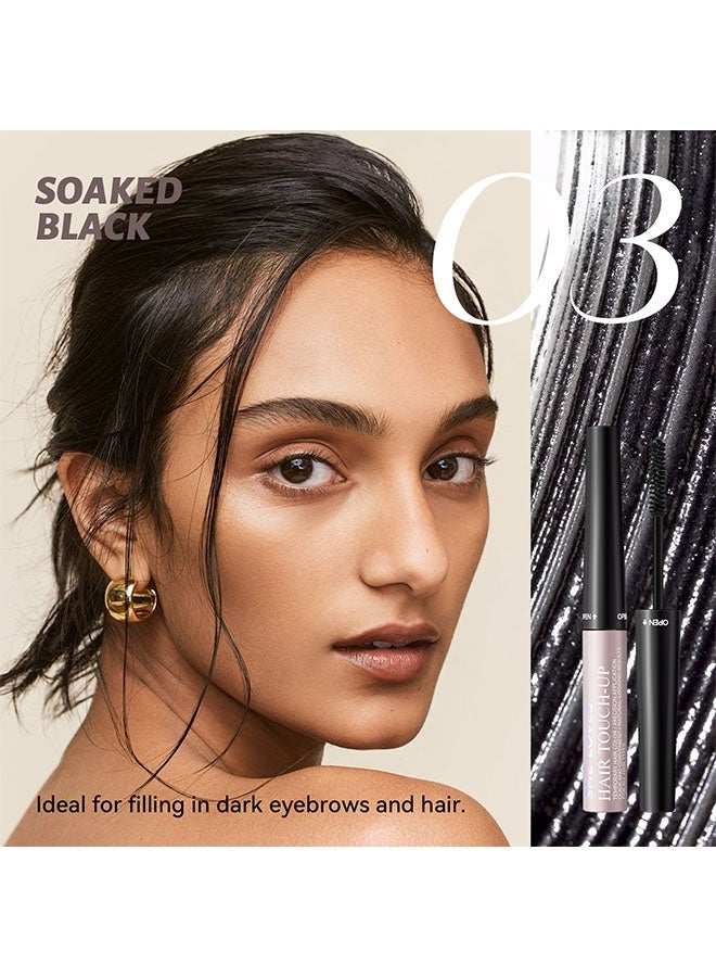 شيلافز قلم لمسة نهائية لشعر الحواجب الطبيعي، إصلاح جذور الشعر وتلوينه، قلم إخفاء الشعر الرمادي 3 في 1 مع أداة تطبيق دقيقة، حشو خط الشعر المؤقت، ماسكارا متعددة الاستخدامات للحواجب واللحية #03 أسود - Image 2