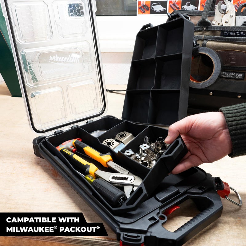 StealthMounts Quad FlexiTray | Flexible Tool Trays Compatible with Milwaukee PACKOUT | Organiser for Tools, Nuts, Bolts & Parts | Workshop, Garage & Van Storage | Made in The UK - Image 3