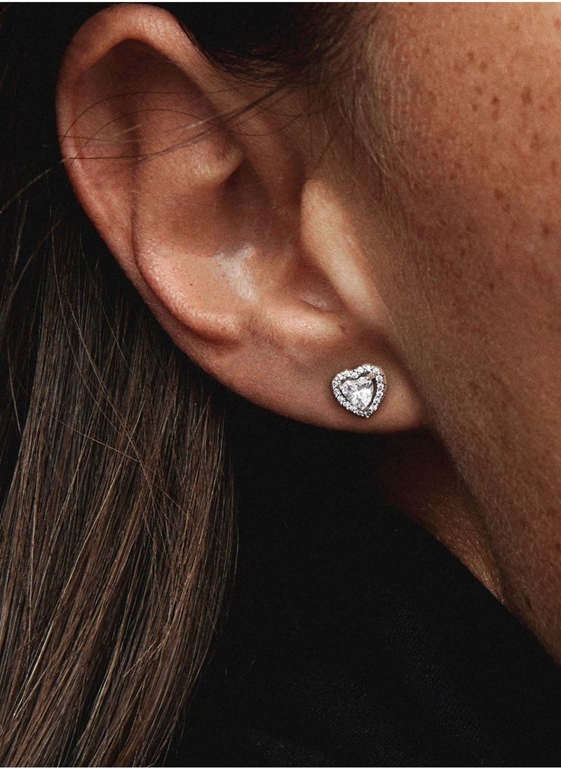 باندورا أقراط دبوسية على شكل قلب - Image 3