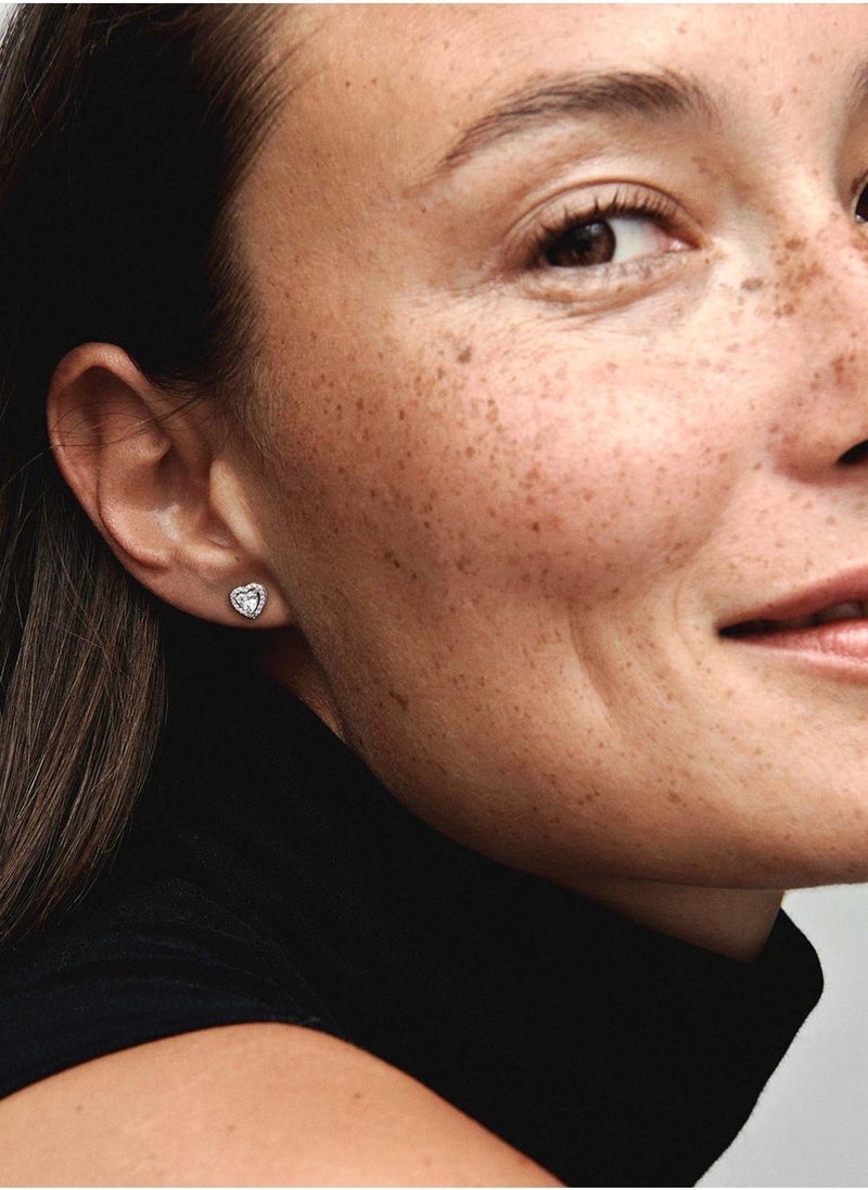 باندورا أقراط دبوسية على شكل قلب - Image 2