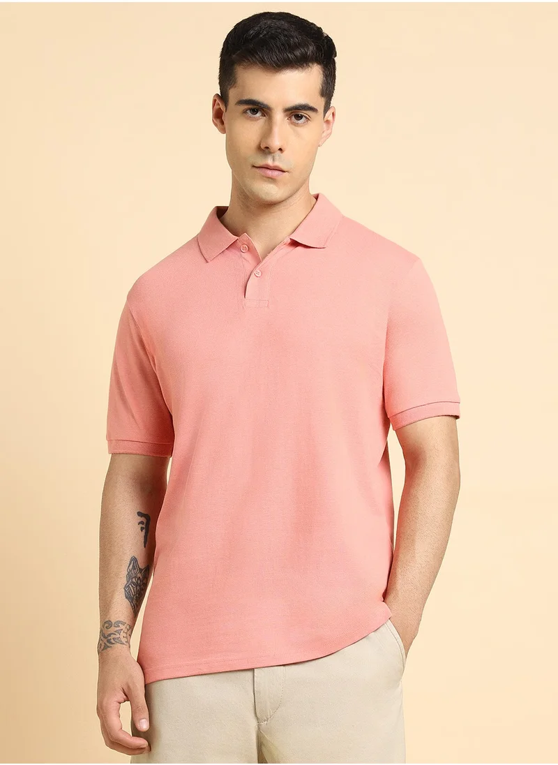 دينيس لينغو Pink T-Shirt for Men, 100% Cotton, Regular Fit