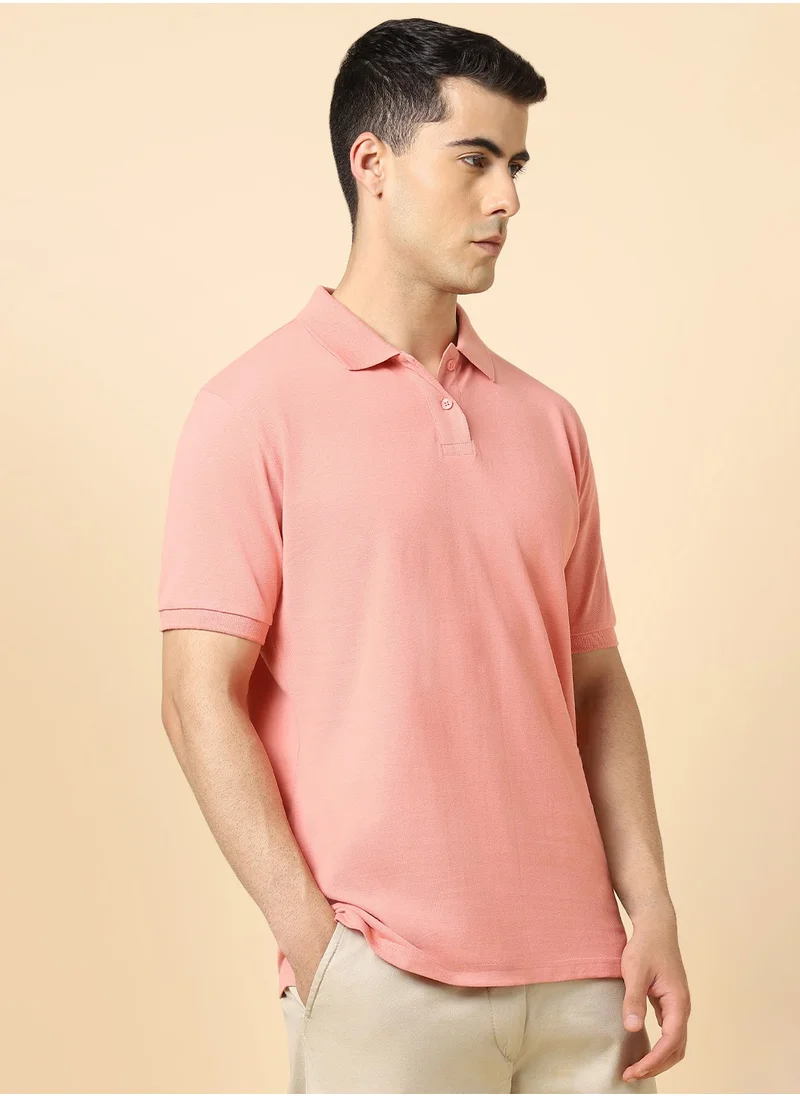 دينيس لينغو Pink T-Shirt for Men, 100% Cotton, Regular Fit