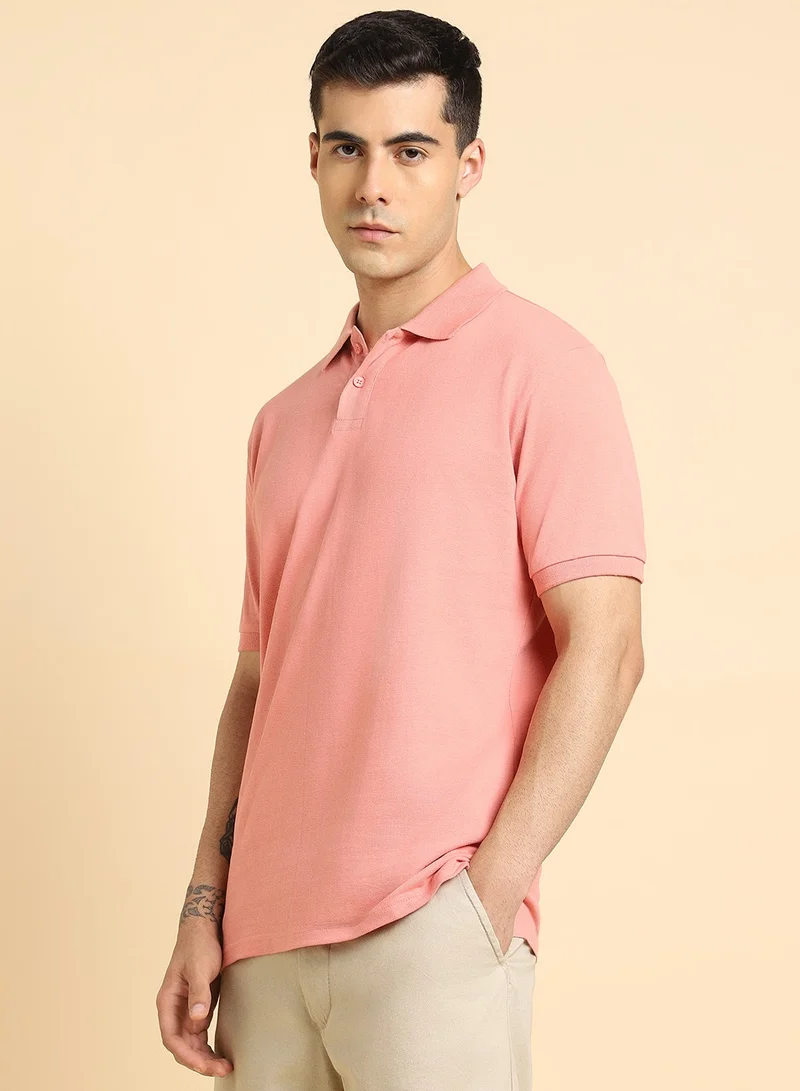 Dennis Lingo Pink T-Shirt for Men, 100% Cotton, Regular Fit