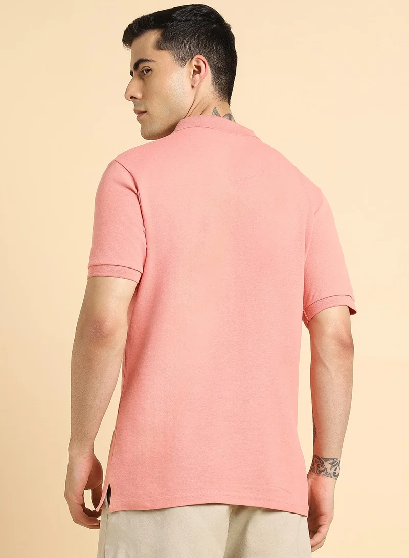 Dennis Lingo Pink T-Shirt for Men, 100% Cotton, Regular Fit