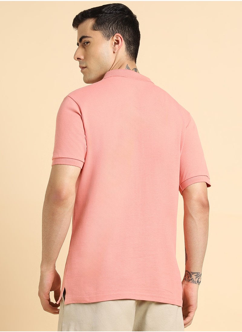 Dennis Lingo Pink T-Shirt for Men, 100% Cotton, Regular Fit  - Image 5