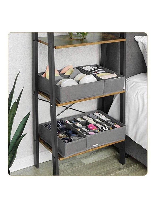 4 Pack Foldable Underwear and Bras Drawer Organizers, Fabric Closet Dresser Drawers Organizers Dividers, Clothing Storage Organizers Box for Lingerie, Panties, Socks, Briefs, Dark Gray - Image 5