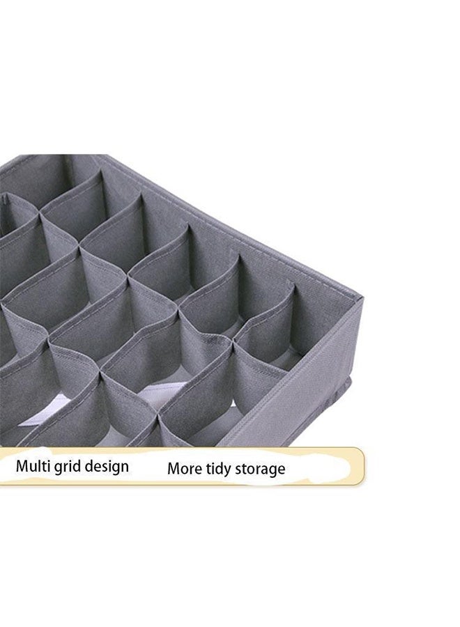 4 Pack Foldable Underwear and Bras Drawer Organizers, Fabric Closet Dresser Drawers Organizers Dividers, Clothing Storage Organizers Box for Lingerie, Panties, Socks, Briefs, Dark Gray - Image 4
