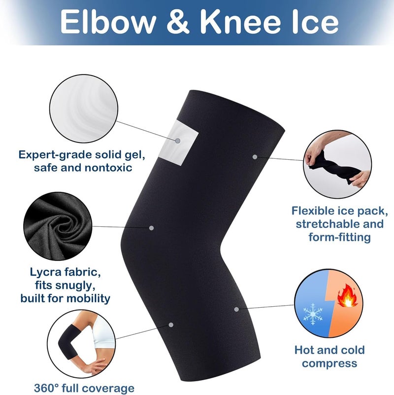 RAMNATH IMPEX Cold Therapy Compression Ice Sleeve, Knee Ice Pack Wrap for Injuries, Elbow, Quad & Hamstring Relief, Flexible & Reusable Cold Wrap Recovery for Meniscus, ACL, MCL, Ice & Heat Therapy. (REGULER, 1, count) - Image 3