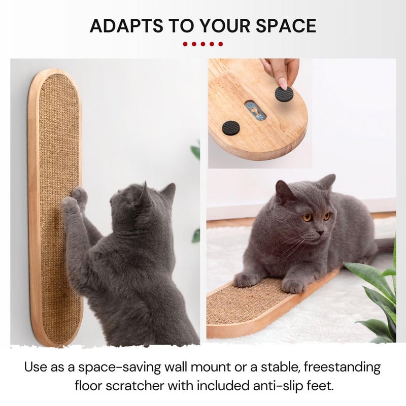 7 Ruby Road Wall Mounted Cat Scratcher - Indoor Vertical Scratching Board for Cats - Scratch Pad Post - Wall Furniture - Image 4