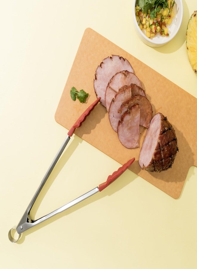 Cuisipro 12-Inch Silicone Locking Tongs, Red - Image 3