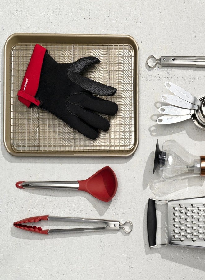 Cuisipro 12-Inch Silicone Locking Tongs, Red - Image 4