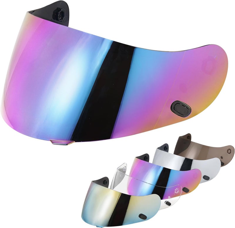 VCOROS Motorcycle Helmet Face Shield Visor Replacement for HJC Helmets - Rainbow - Image 1