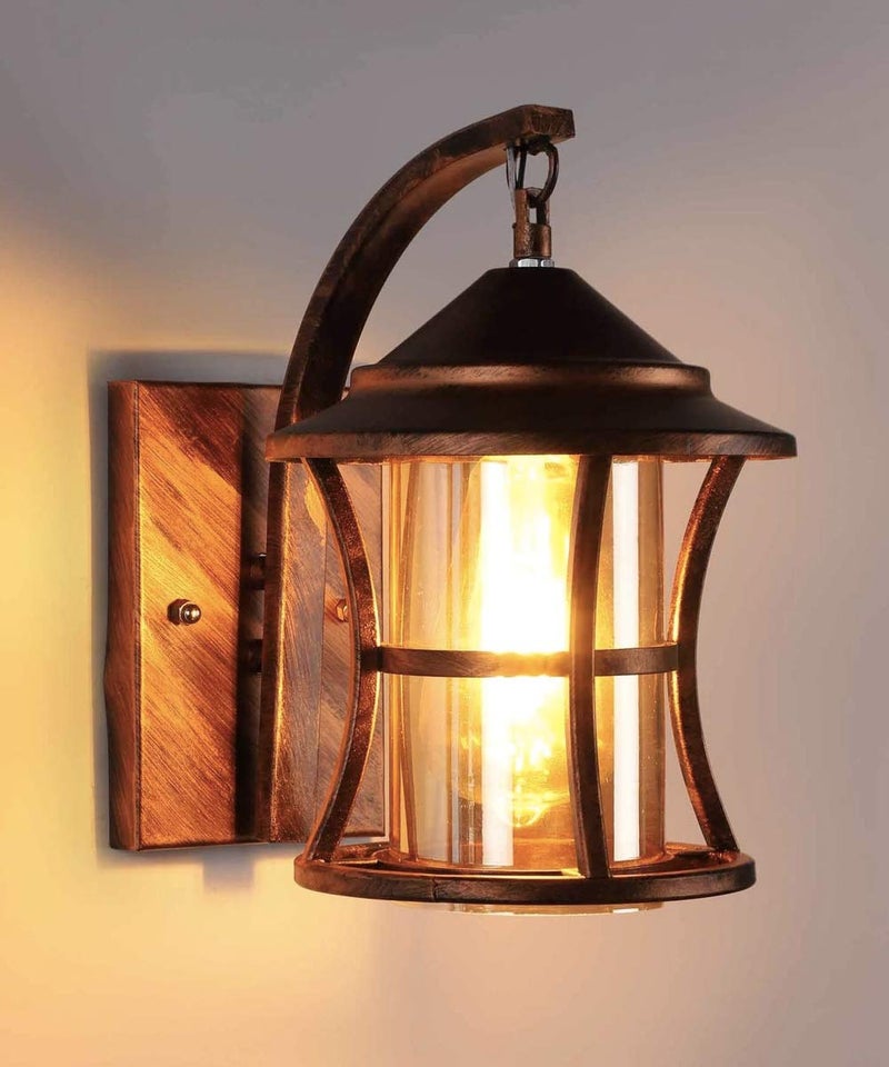 SINOMAN Wall Light for Living Room ModernWall Lamps for Bedroomfor Living RoomWall Lights for Home DecorationBedside Wall lamp Antique Copper with Bulb - Image 1