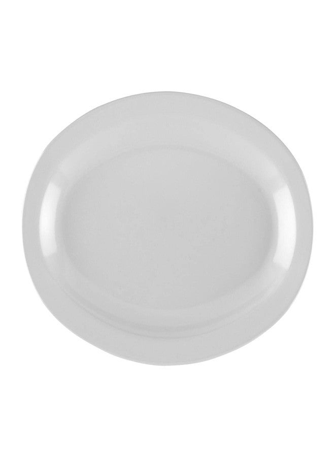 Get G.E.T. OP-610-W Melamine Oval Serving Platter, 10" x 6.75", White (Set of 12) - Image 3