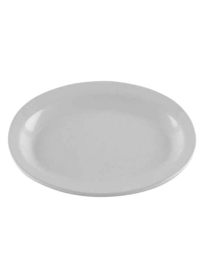 Get G.E.T. OP-610-W Melamine Oval Serving Platter, 10" x 6.75", White (Set of 12) - Image 1