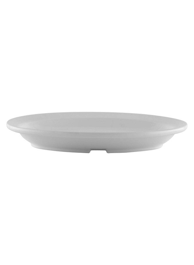 Get G.E.T. OP-610-W Melamine Oval Serving Platter, 10" x 6.75", White (Set of 12) - Image 2