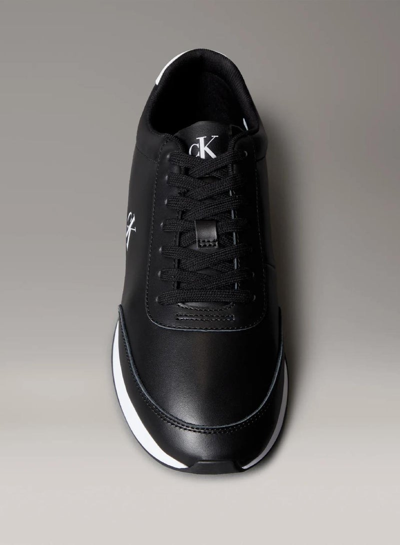 CALVIN KLEIN Leather Signature Logo Runner Trainers - Image 4