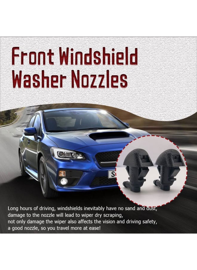 Middrivr Windshield Washer Nozzles Kit, 76810-SZA-A01ZAWiper Spray Washer Jet, Front Windshield Spray Nozzles and Fluid Hose with Connectors for Honda Pilot 2009-2012 2014 2015 Black  - Image 3