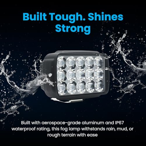 ELTRON TURBO 15 Led Fog Light High Brightness Waterproof High Beam Heat Dissipation 12v-15w White Light Reflection Universal Fit For All Bikes And Cars (Pack Of 2 Piece) - Image 3