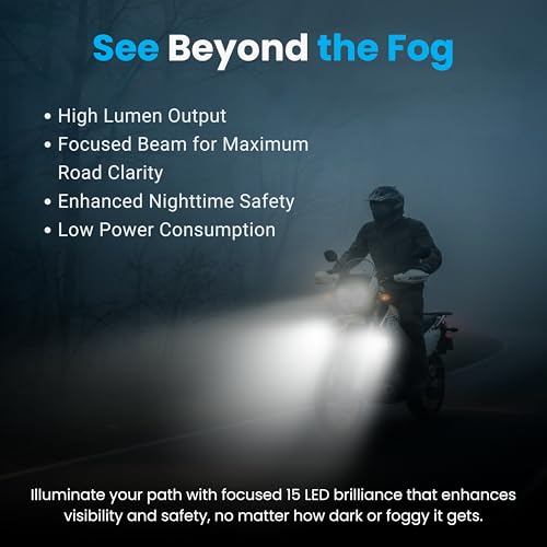 ELTRON TURBO 15 Led Fog Light High Brightness Waterproof High Beam Heat Dissipation 12v-15w White Light Reflection Universal Fit For All Bikes And Cars (Pack Of 2 Piece) - Image 5