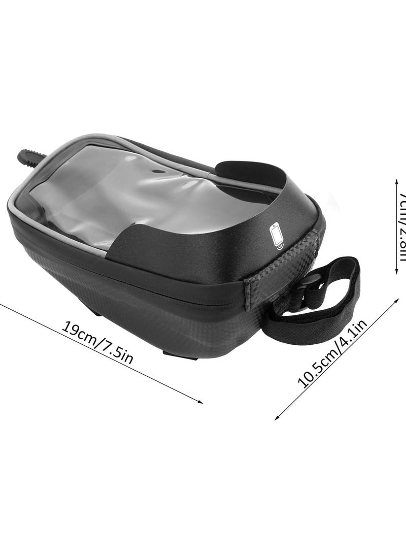 GGOOT Bike Phone Front Frame Bag, Waterproof Bicycle Cell Phone Holder Bag Mountain Bike Touch Screen Front Frame Bag Top Tube Bag Cycling Storage Pouch - Image 5