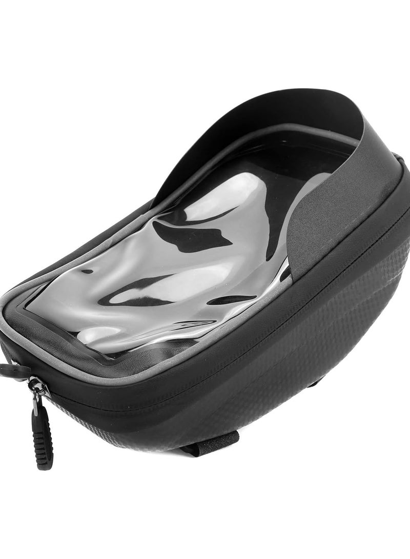 GGOOT Bike Phone Front Frame Bag, Waterproof Bicycle Cell Phone Holder Bag Mountain Bike Touch Screen Front Frame Bag Top Tube Bag Cycling Storage Pouch - Image 1