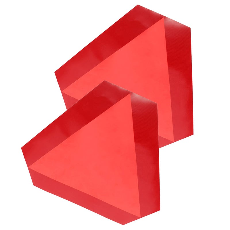 2pcs Triangle Slow Moving Signs Reflective Slow Moving Sign Slow Moving Vehicle Sign Safety Sign - Image 1