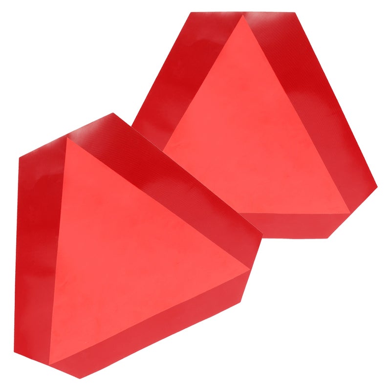 2pcs Triangle Slow Moving Signs Reflective Slow Moving Sign Slow Moving Vehicle Sign Safety Sign - Image 3