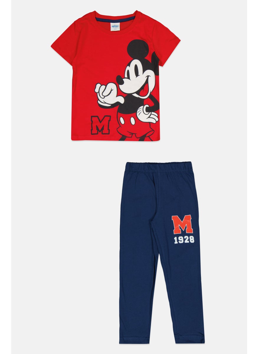 Disney Toddlers Boy 2 Pieces Mickey And Friends Pajama Set, Multicolor  - Image 1