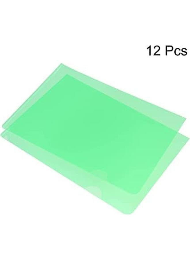 مارك ملف بلاستيك مقاس A4 12 قطعة أخضر - Image 3