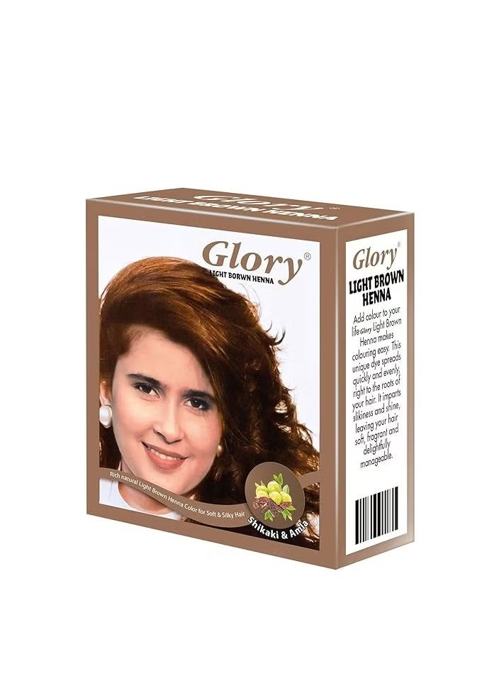 جلوري حناء بني فاتح 10 جم * 6 اكياس - Image 1