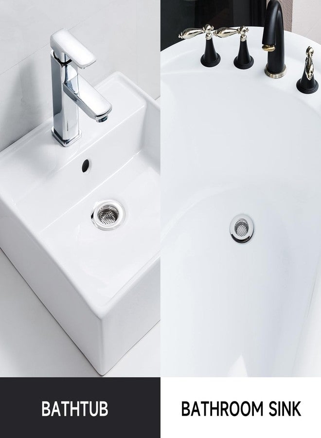 CORNERJOY 2PCS Bathtub Drain Strainer Cover - 2.84 inch Stainless Steel Shower Drain Hair Catcher - Image 4