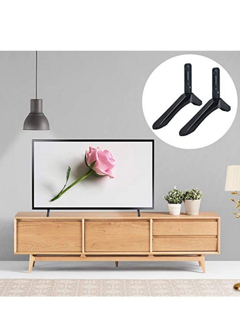 No-Drill TV Stand Base with Screws - Universal Desktop Bracket for 32" to 65" TVs  - Image 1