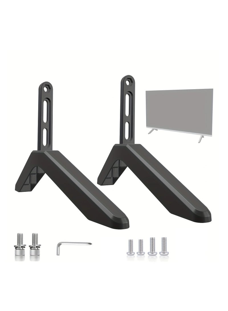 No-Drill TV Stand Base with Screws - Universal Desktop Bracket for 32" to 65" TVs  - Image 3