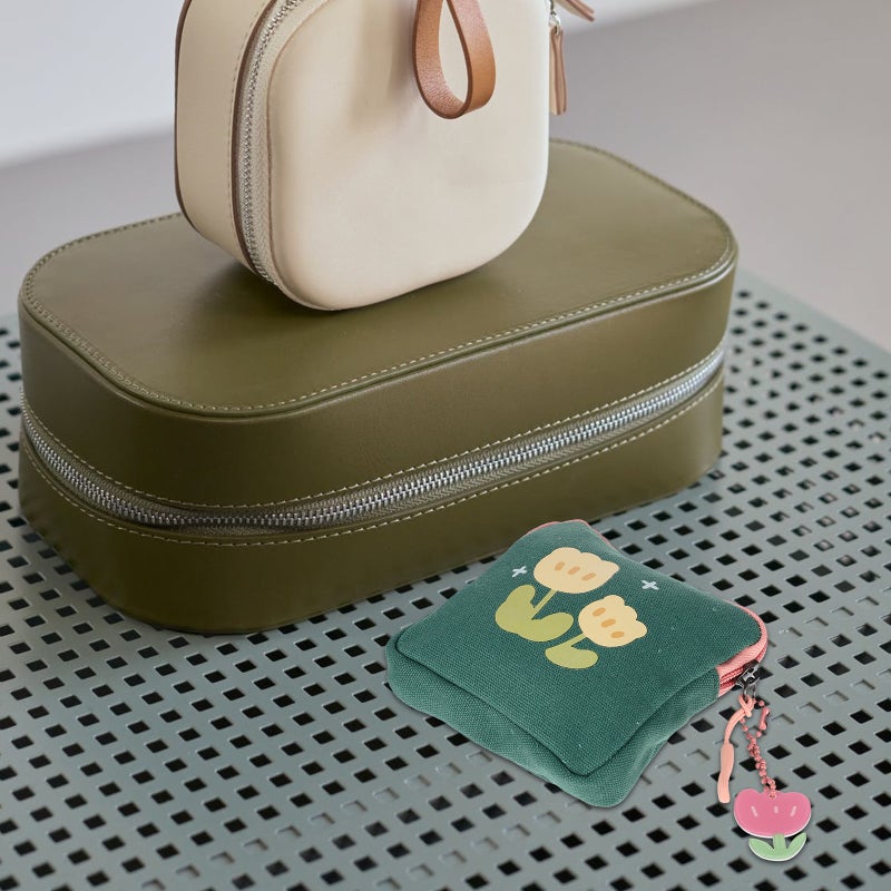 Napkin Storage Bag Flower Pattern Bag Period Bag Student Bag - Image 3