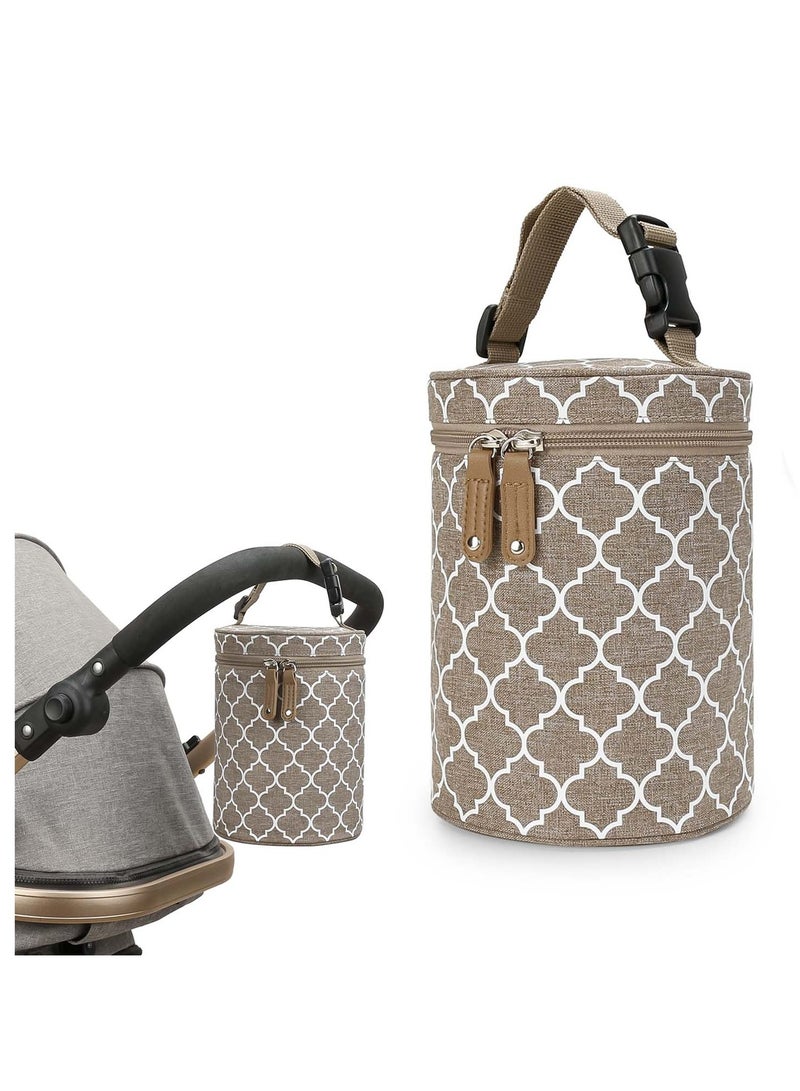 SYOSI حقيبة طعام سفر حرارية طازجة لحمل الكلاب حقيبة تخزين الطعام محكمة الغلق زجاجة عربات الأطفال حقيبة دلو مستديرة لحفظ الحفاضات لرحلات RV والتخييم والسفر اليومي - Image 1