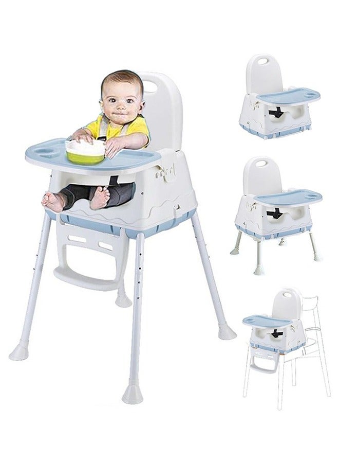 Hihonor Baby Portable Feeding Chair With Dining Tray With Height-Adjustable, 3 Months To 4 Years - Image 1