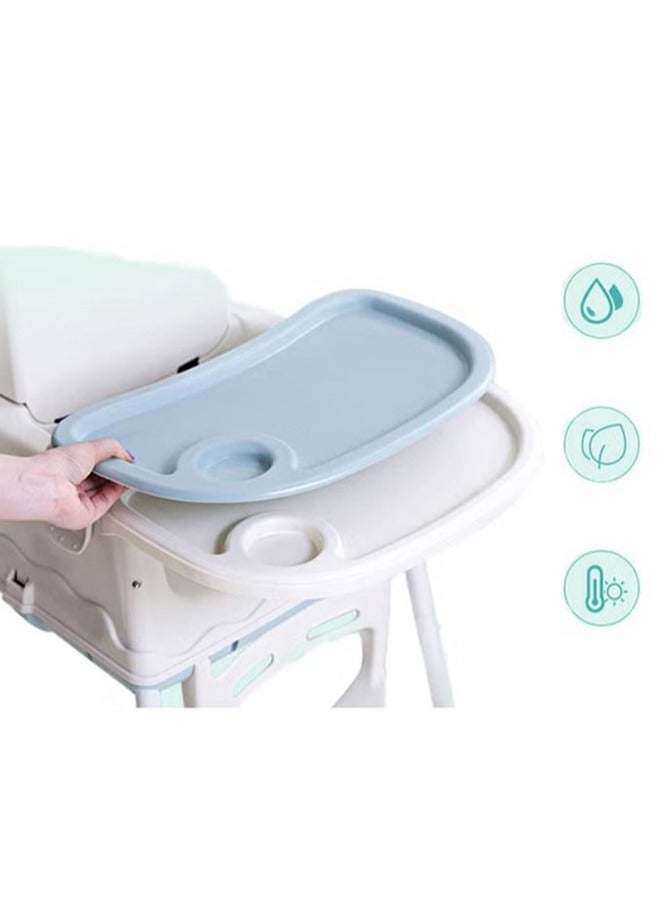 Hihonor Baby Portable Feeding Chair With Dining Tray With Height-Adjustable, 3 Months To 4 Years - Image 4