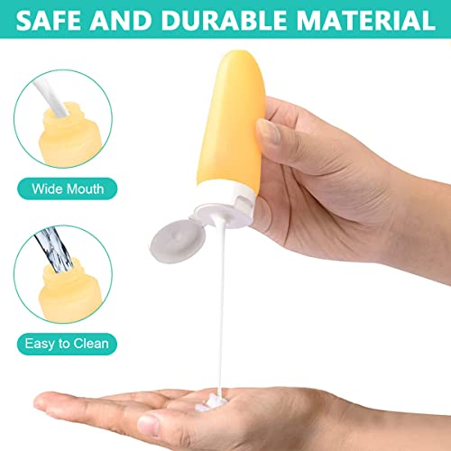 MAYCREATE® 11Pcs Travel Bottle Kit for Toiletries Empty Leak Proof Refillable Squeezable Containers Set Travel Toiletry Bottles Kit Spray Bottles Cream Jars Dispenser Set for Shampoo, Lotion - Image 3