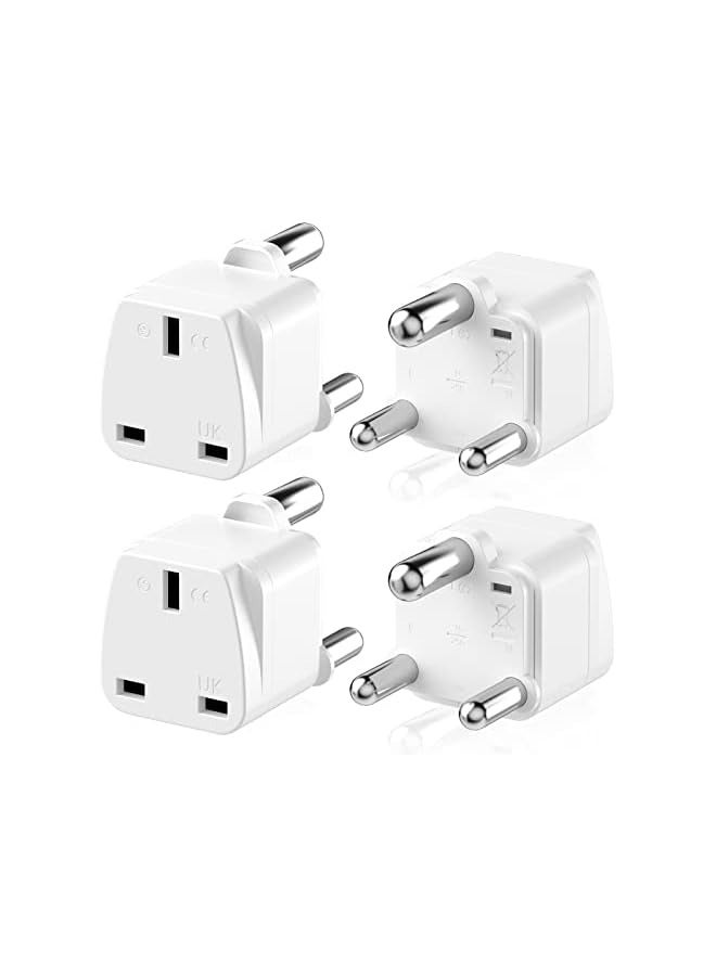 PROMASS promass Uk to South Africa Plug Adapter, South Africa Travel Plug Adapter 4 Pack, 3-Pin Uk to South Africa Plug Adapter (Type M) with Ground Protection, for South Africa/Sri Lanka etc  - Image 1