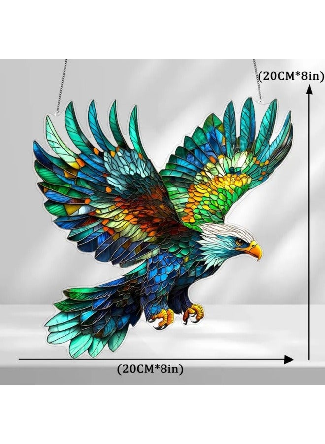 general 5pcs acrylic eagle shape stained glass sun catcher outdoor pendant garden party decoration atmosphere supplies - Image 2