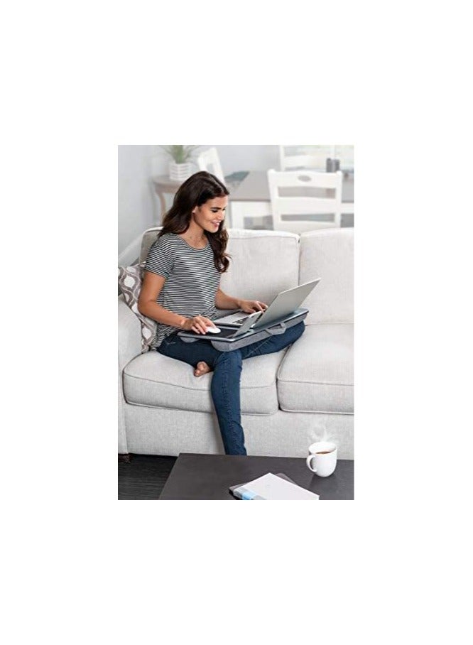 XICEN Home Office Lap Desk with Mouse Pad and Phone Holder grey Carbon - Image 5