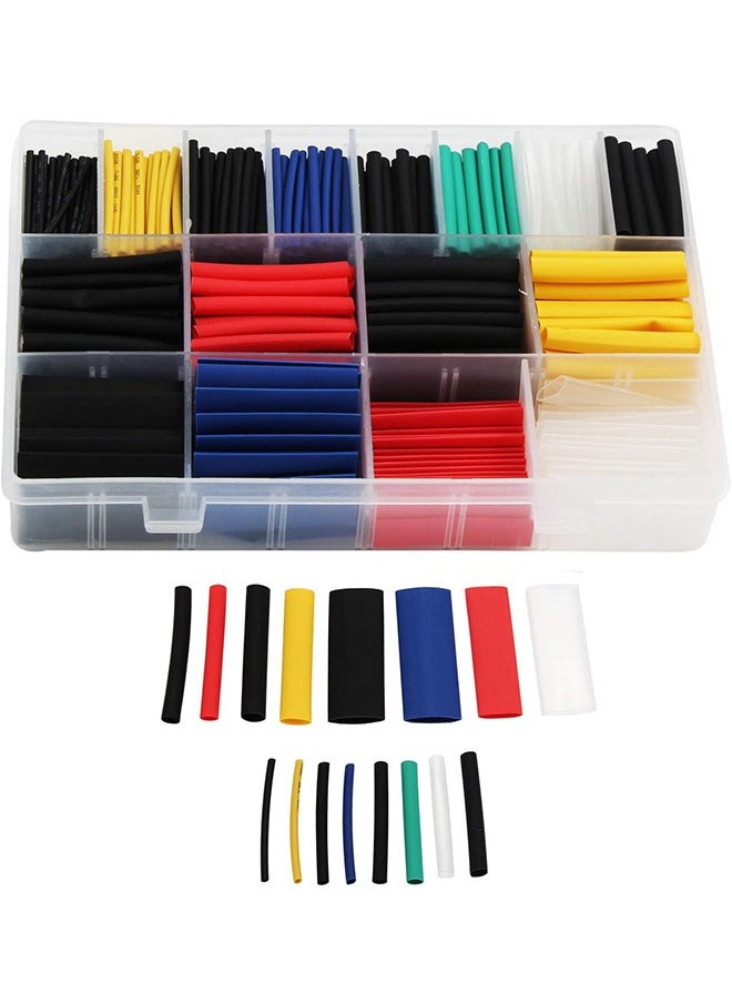 Garlo 580 pcs 2:1 Heat Shrink Tube 6 Colors 11 Sizes Tubing Set Combo Assorted Sleeving Wrap Cable Wire Kit for DIY.  - Image 1