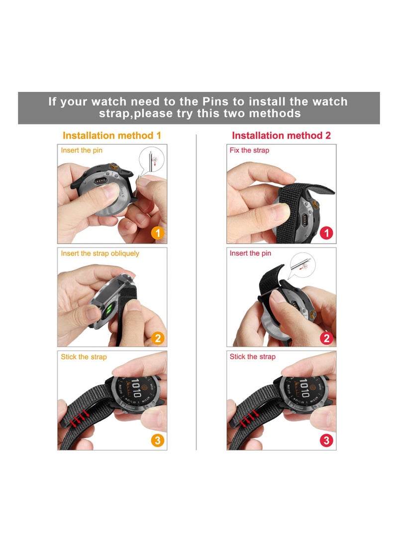 Generic - Watch Band Strap for Fenix 5 Fenix 6 22mm Loop Nylon Wrist Band Quick Dry Ultralight Sport Strap for Fenix 5 Plus Fenix 6 Pro Forerunner 935 945 Quatix 6 5 Gear S3 Galaxy Watch 46mm Watch 3 45mm - Image 1