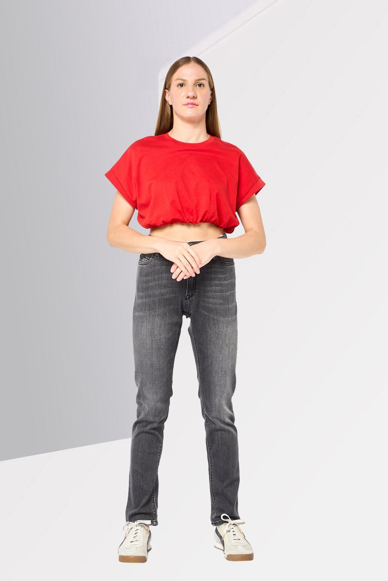 Replay Women Skinny Fit Washed Stretchable Jeans, Light Grey - Image 2