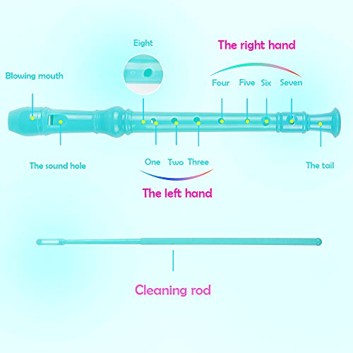 Mr.Power Soprano Recorder German Style C Key Recorders Gift for Beginners Practice, Education, Performance, Ensemble Playing (Green) - Image 5