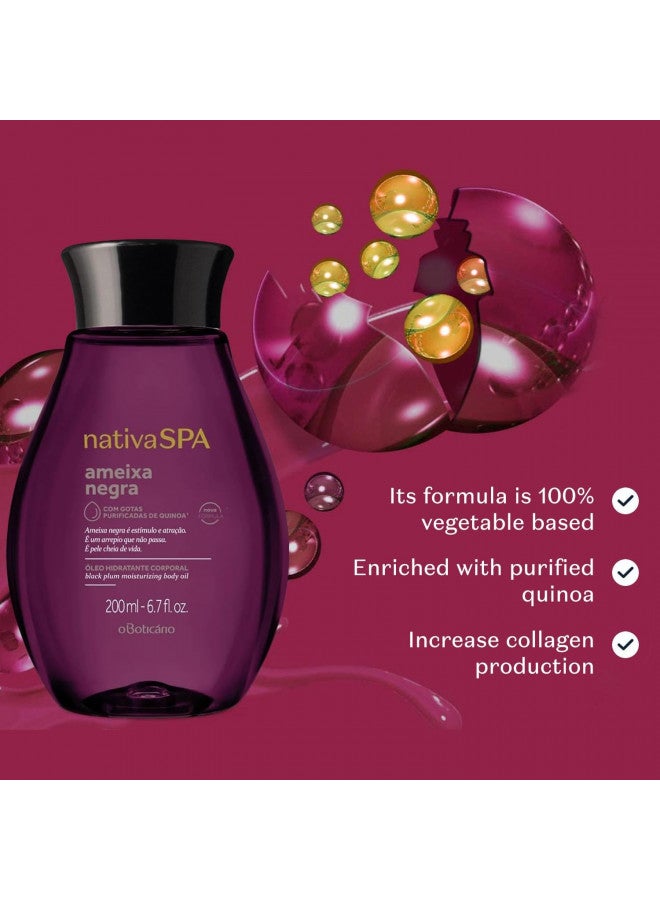 NATIVA SPA O BOTICÁRIO Nativa SPA by O Boticário, Black Plum Body Oil, Enriched with Purified Quinoa Drops to Boost Hydration, 6.8 Ounce - Image 3