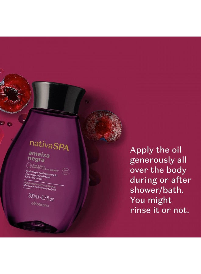 NATIVA SPA O BOTICÁRIO Nativa SPA by O Boticário, Black Plum Body Oil, Enriched with Purified Quinoa Drops to Boost Hydration, 6.8 Ounce - Image 4