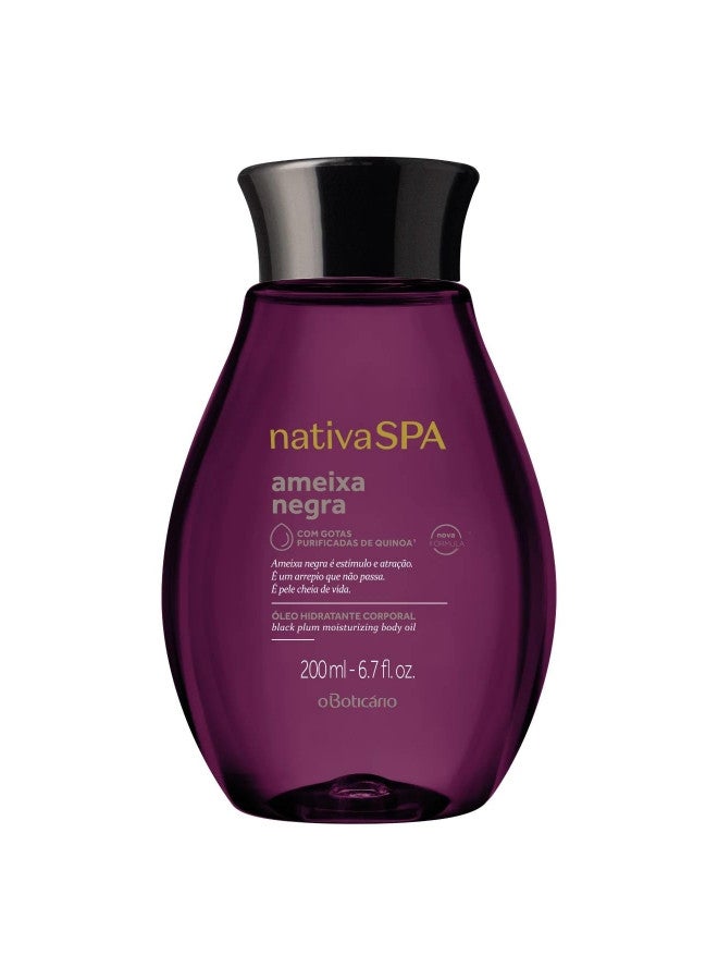 NATIVA SPA O BOTICÁRIO Nativa SPA by O Boticário, Black Plum Body Oil, Enriched with Purified Quinoa Drops to Boost Hydration, 6.8 Ounce - Image 1