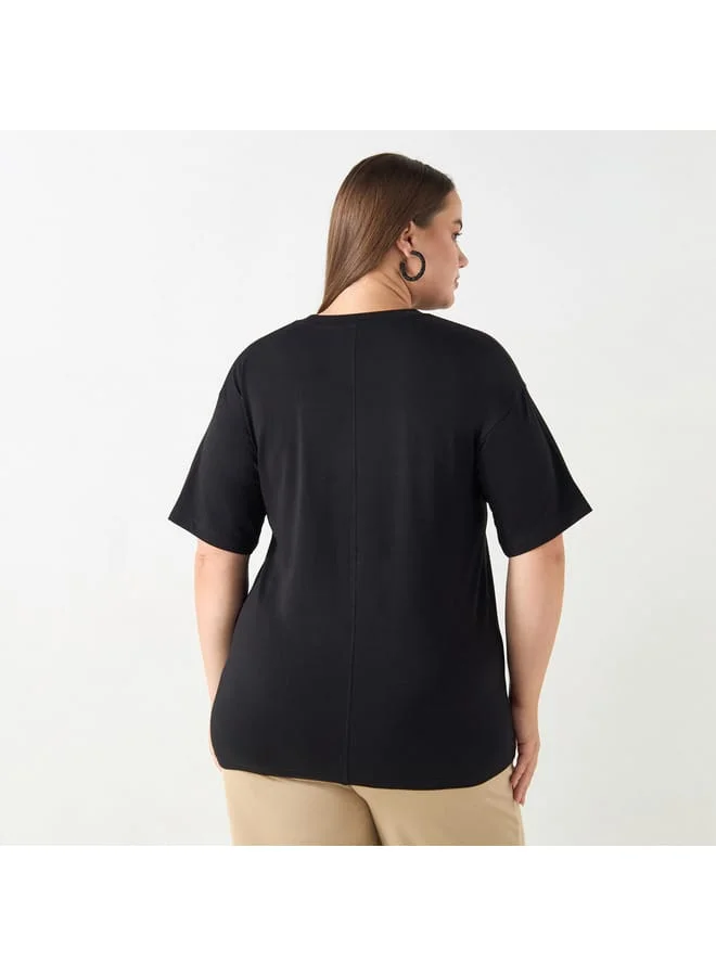 Ulla Popken Plus Size Ulla Popken Animal Print T-shirt